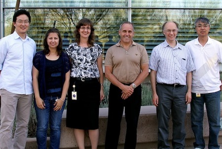 Study reinforces role of gut health. Arizona State University researchers. From left: Dae-Wook Kang, Zehra Esra Ilhan, Rosa Krajmalnik-Brown, Joshua LaBaer, Garrick Wallstrom and Jin Gyoon Park. Photo by The Biodesign Institute at Arizona State University