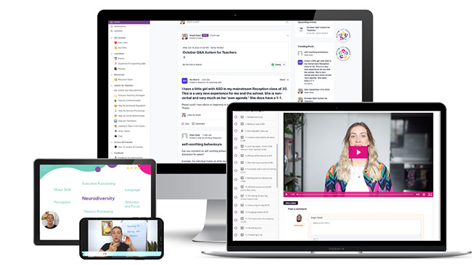 ‘Autism for Teachers’ and ‘Autism for Parents’ are online learning and support communities to help you learn practical ways to support the learning and development of autistic children.