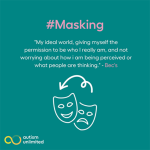 The “My autistic self” campaign being run by Autism Unlimited features real-life examples of some autistic traits and behaviours and the impact that these can have on an individual’s life.  