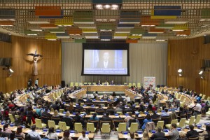 Participants at the UN General Assembly special event on the occasion of World Autism Awareness Day