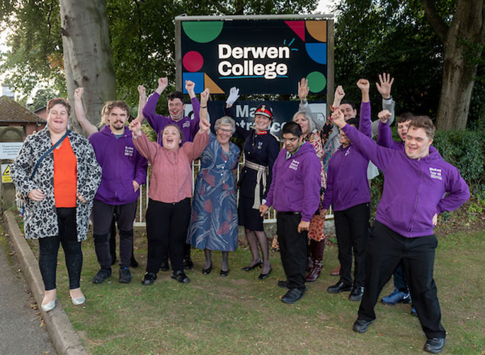 Students and staff at a leading specialist college, in Shropshire, celebrated winning a top business award endorsed by Her Majesty the Queen, at a presentation attended by His Majesty’s Lord-Lieutenant of Shropshire.