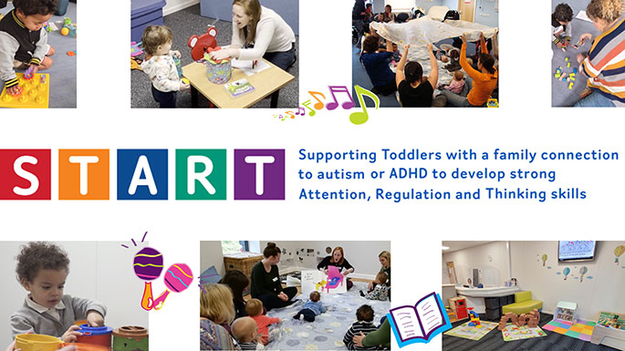 START is a new programme to support toddlers with a family connection to autism or ADHD to develop strong attention, regulation and thinking skills.