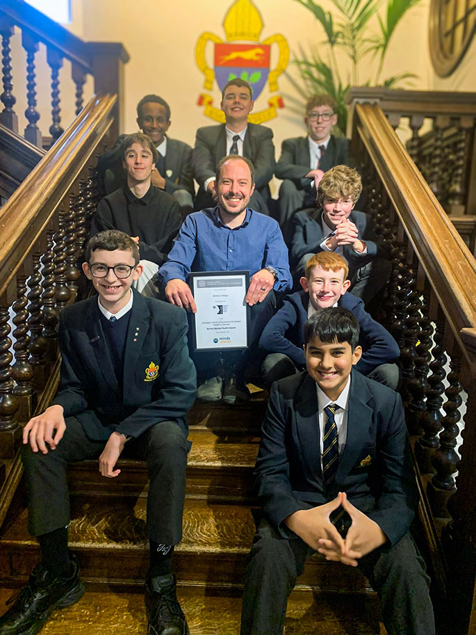 Slindon College, near Arundel, has achieved the School Mental Health Award, delivered by the Carnegie Centre of Excellence for Mental Health in Schools.