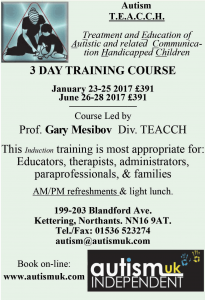 3 Day TEACCH training course