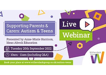 We are delighted to bring you a live webinar with Anne-Marie Harrison from Ideas Afresh Education, which will look at developing your understanding of autism and teens, with a focus on practical support strategies.